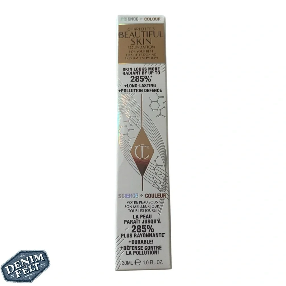 Charlotte Tilbury Beautiful Skin Foundation Shade 4 Warm Medium‎ Coverage 30ml
